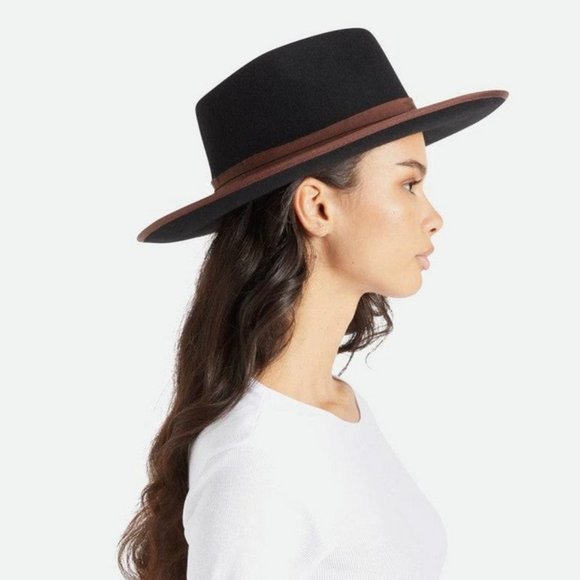 Brixton Reno Fedora Black Brown Size S main image 6